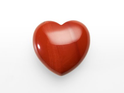 Hmatka srdce Jaspis cerveny 40mm