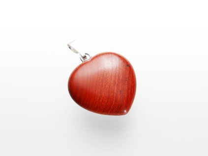 Privesek srdce jaspis cerveny 20 mm