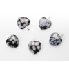 Privesek srdce obsidian vlockovy 15 mm 5