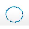 Naramky kulicka achat modry paskov 4mm