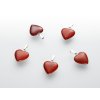 Privesek srdce jaspis cerveny 15 mm 5