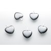Privesek srdce hematit 20 mm 5