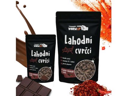 Lahodní cvrčci v hořké čokoládě s chilli