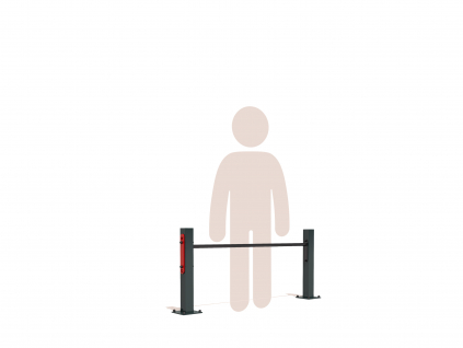 Jednoduchá rovná hrazda na zahradu GARDEN SINGLE BAR LOW nízká push up bar