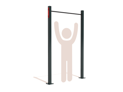 Jednoduchá venkovní hrazda GARDEN SINGLE BAR TOP určená k trvalé instalaci na zahradě. Vysoká hrazda je vhodná ke správnému naučení většiny cviků jako shyby - pull up bar, muscle up s propnutýma nohama.