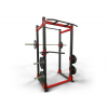 Silová klec s hrazdou a držákem činky v jednom WOCLUB POWER RACK FULL s doplňky na funkční trénink s vlastní vahou i silový trénink s olympijskou osou.