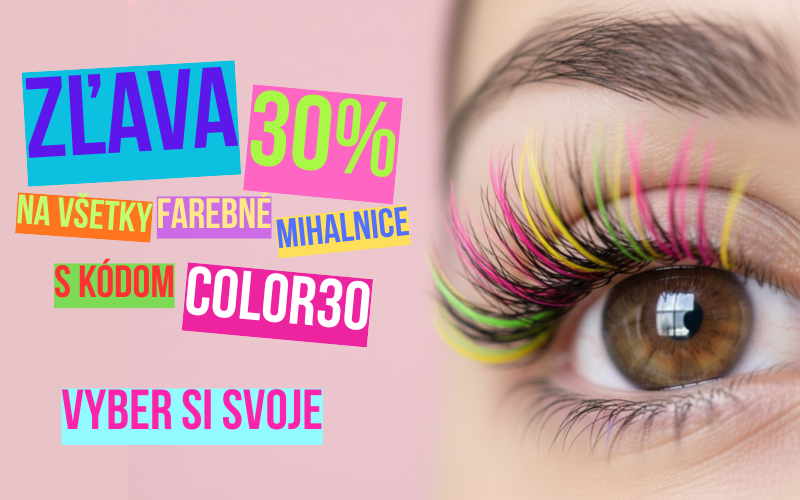 Zľava 30% na VŠETKY farebné mihalnice