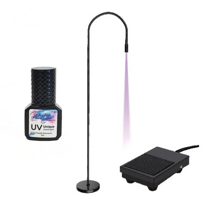 UV lampa unique čierna set s lepidlom