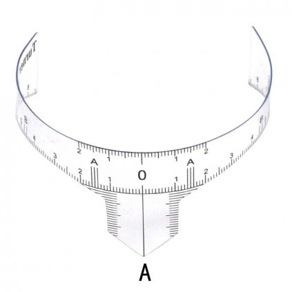 Plastic eyebrow ruler A