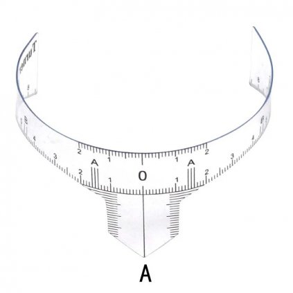 Plastové pravítko na obočie A