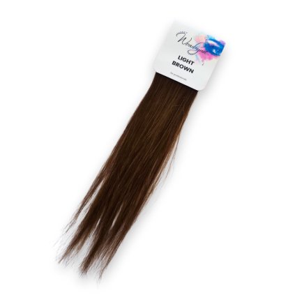 Přírodní vlasy pro prodloužení obočí SVĚTLE HNĚDÁ 2g