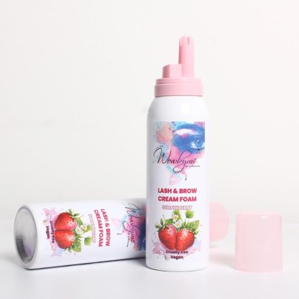 Whipped cleansing foam for eyelashes and eyebrows