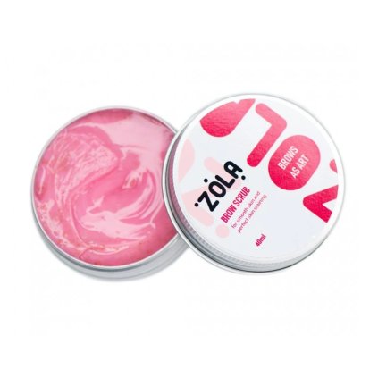 zola brow scrub mni pink peeeling wowbyme