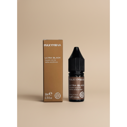 MAXYMOVA Ultra Black farba na riasy s keratínom 10 ml
