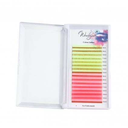 Double colour neon mihalnice yellow + orange (Zakrivenie typ D)