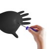 Nitrile gloves NITRILE IDEAL3 100 pcs, powder-free, black