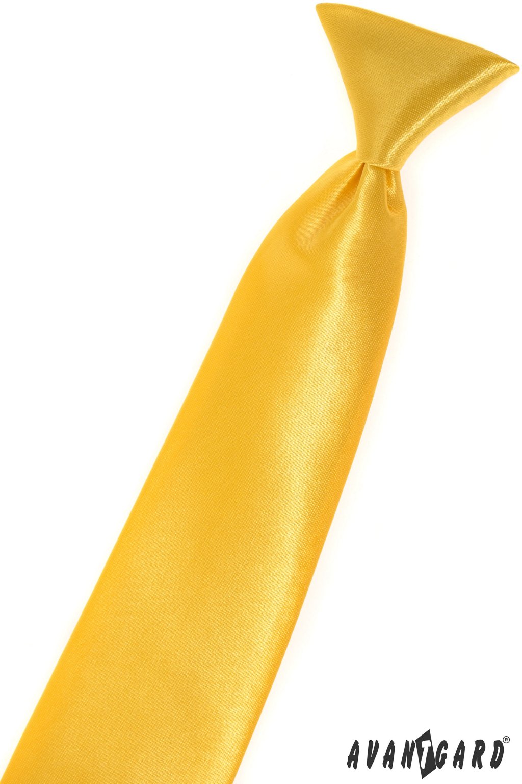 Žlutá dětská kravata s leskem