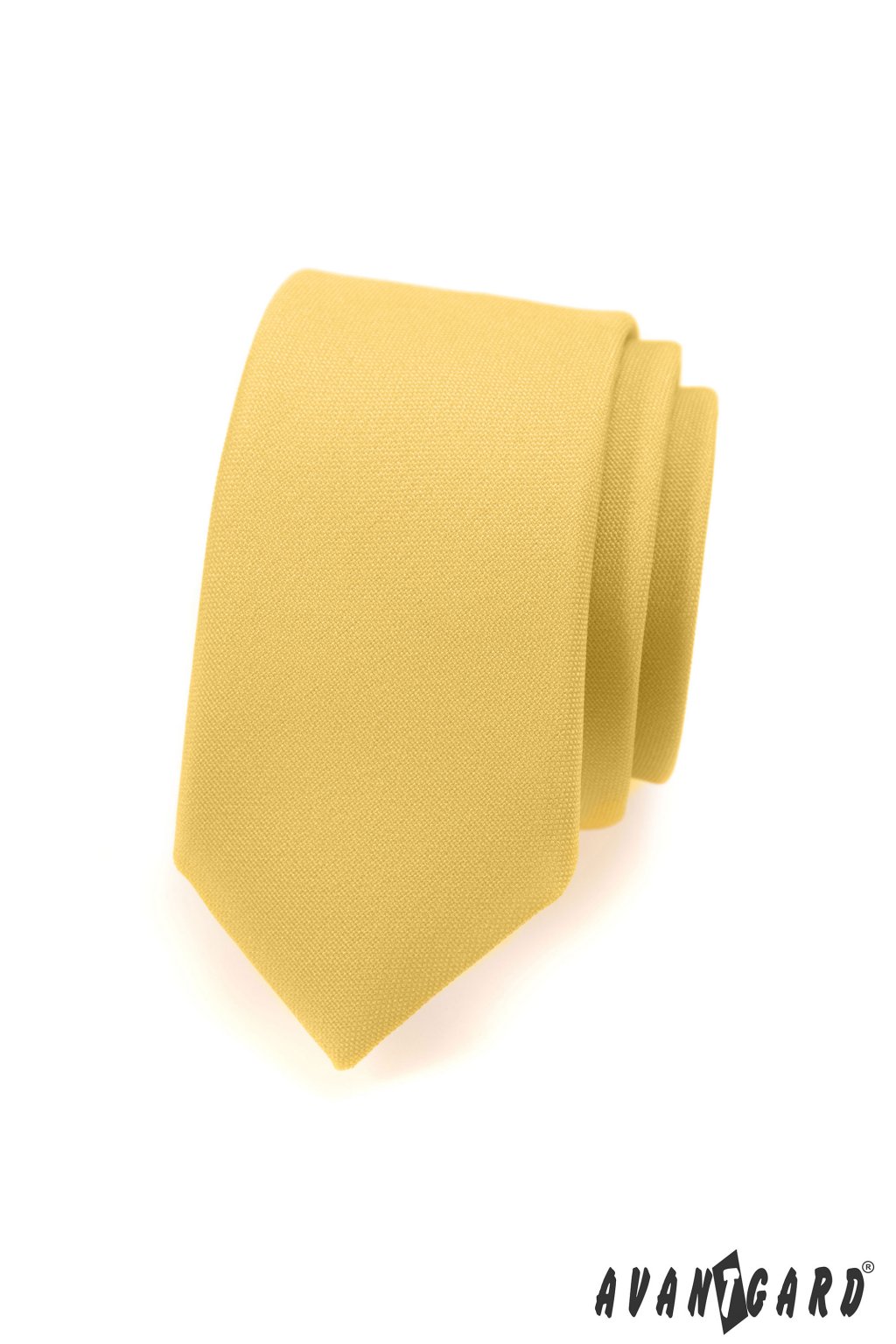 Luxusní žlutá slim kravata