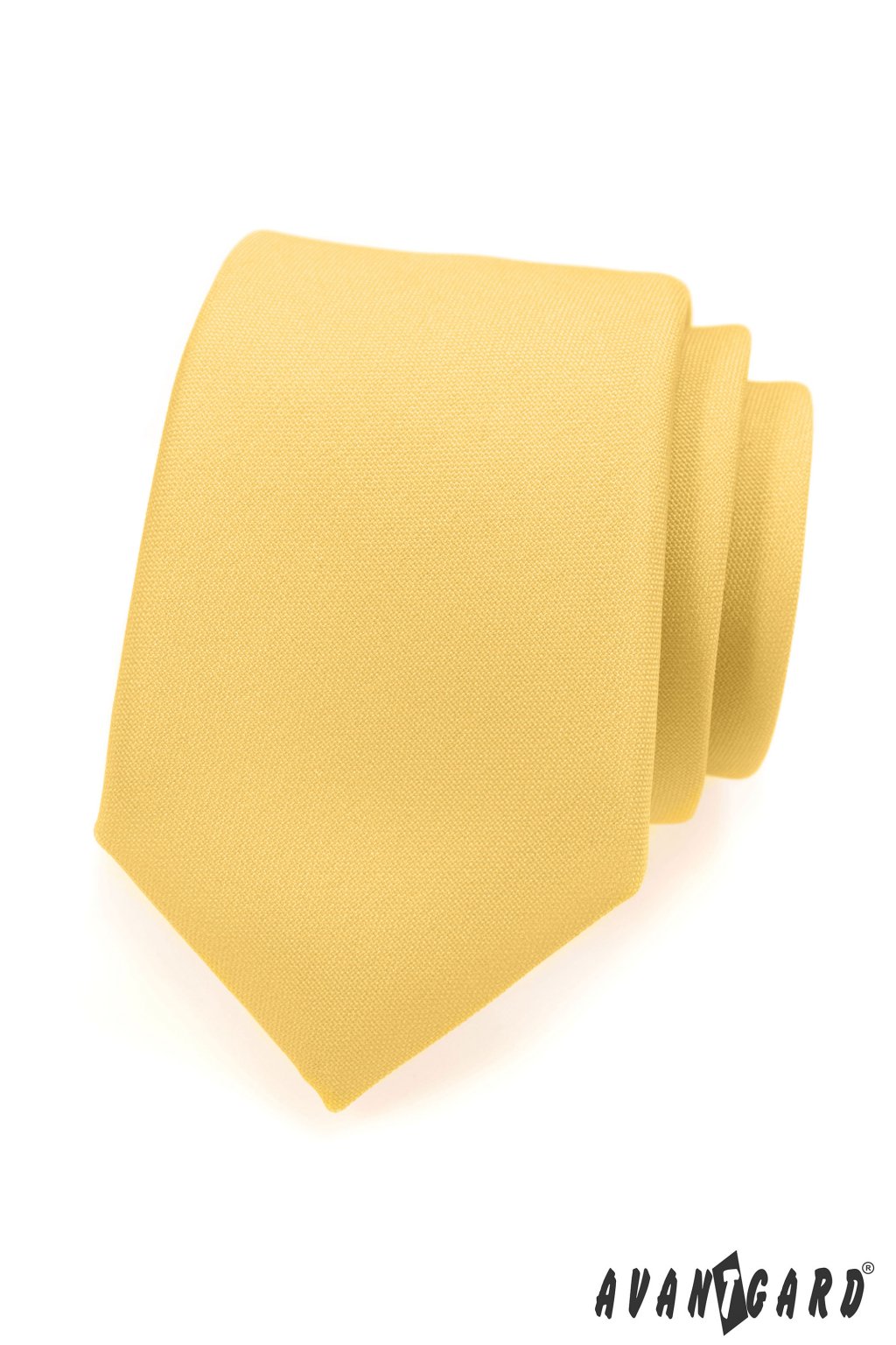 Luxusní matná žlutá kravata