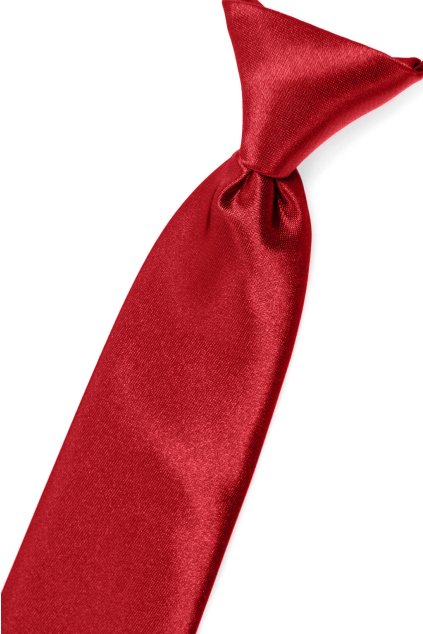 Červená dětská kravata (Velikost délka 31 cm)
