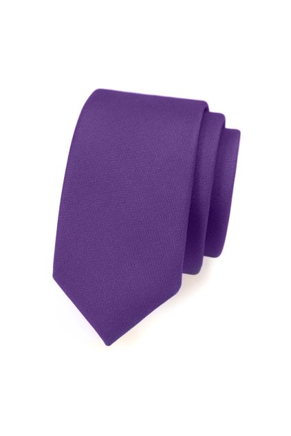 Fialová slim kravata (Velikost šířka 5 cm)