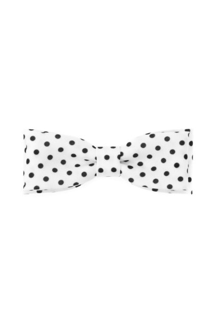 Bílý motýlek s puntíky (Velikost 10 cm)