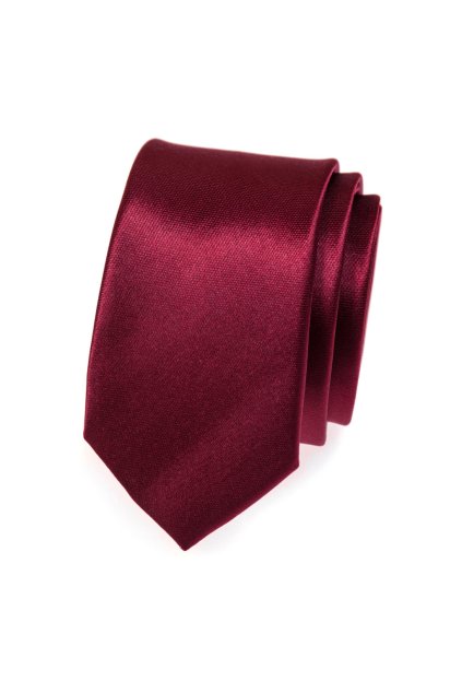 Bordó slim kravata (Velikost šířka 5 cm)