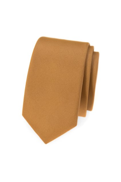 Béžová slim kravata (Velikost šířka 5 cm)