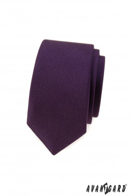 Tmavě fialová slim kravata