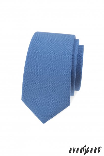 Modrá slim kravata