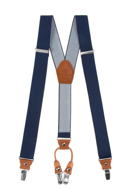 Tmavě modré šle (Velikost uni velikost, šíře 35 mm)