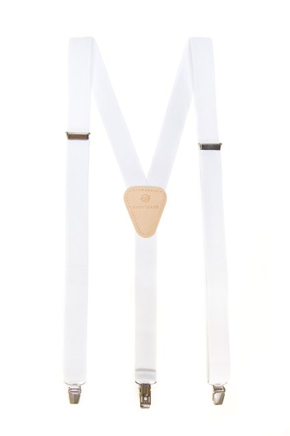 Bílé šle (Velikost uni velikost, šíře 25 mm)