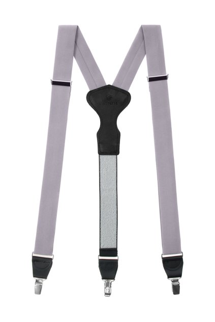 Šedé látkové šle v dárkovém balení (Velikost uni velikost, šíře 35 mm)