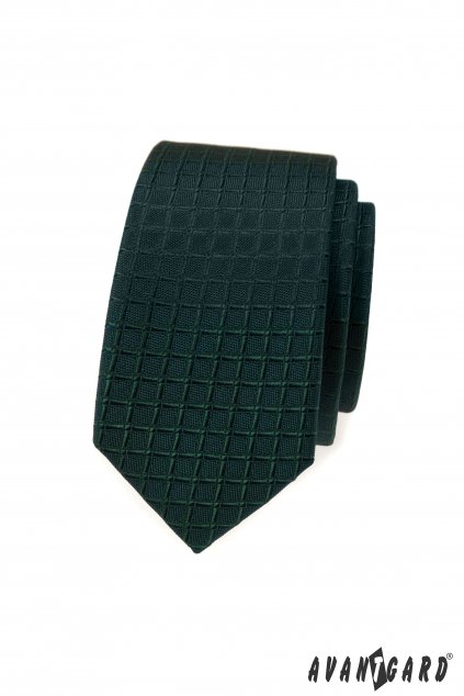 Zelená slim kravata