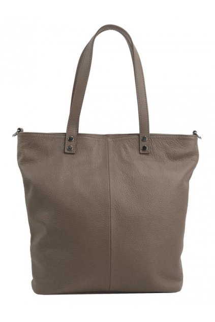 Kožená velká dámská shopper kabelka Juliette šedohnědá