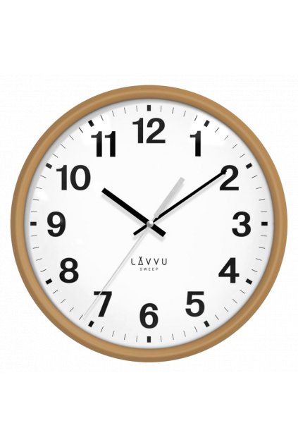 LAVVU Tmavé dřevěné hodiny s plynulým chodem ESSENTIAL WOOD LCS4041