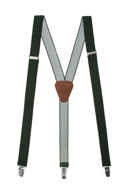 Šle Y s koženým středem a zapínáním na klipy - 25 mm 867-470163-0 (Velikost uni velikost, šíře 25 mm)