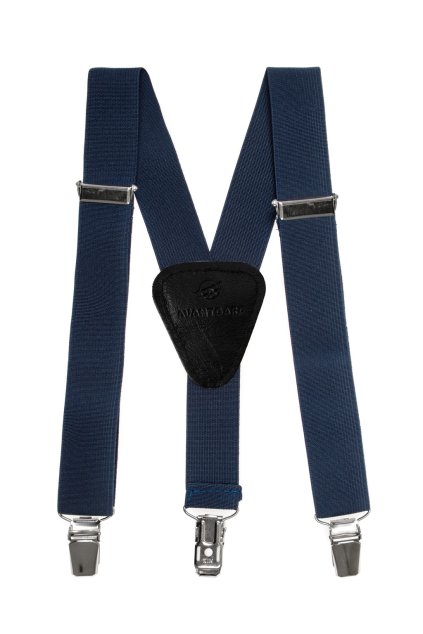 Chlapecké šle Y s koženým středem a zapínáním na klipy - 25 mm 862-3123-140 (Velikost výška postavy 130 - 150 cm)