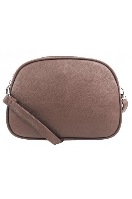 Dudlin Mléčně hnědá menší crossbody dámská kabelka se třemi oddíly