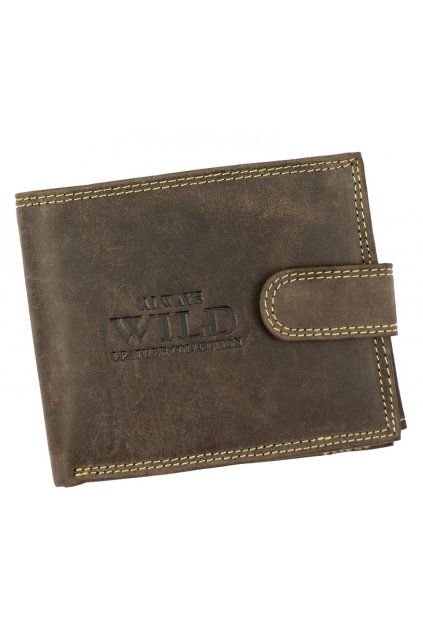 kozena panska penezenka wild n992l p chm rfid tmava hneda