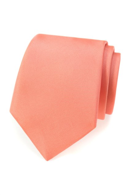 Matná lososová kravata (Velikost šířka 7 cm)