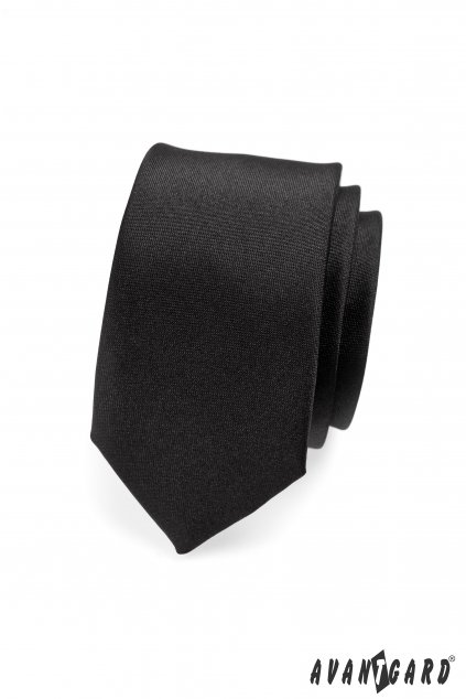 Matná černá slim kravata