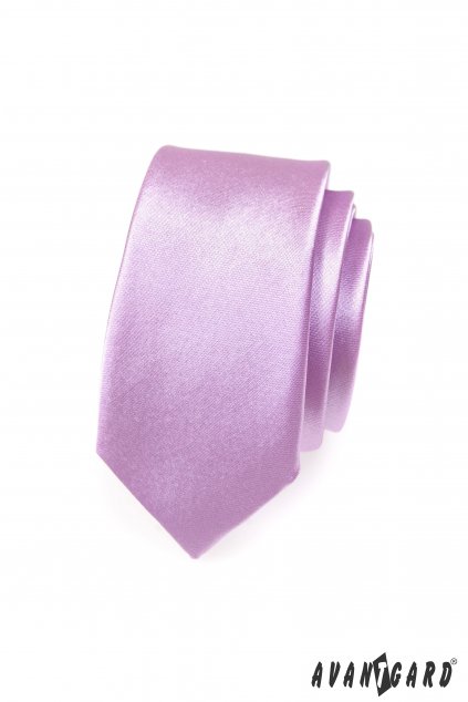 Světle fialová slim kravata