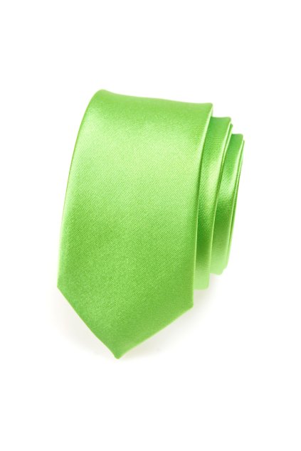 Světle zelená slim kravata (Velikost šířka 5 cm)