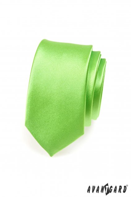 Světle zelená slim kravata