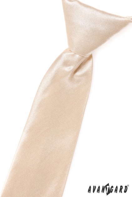 Lesklá ivory dětská kravata