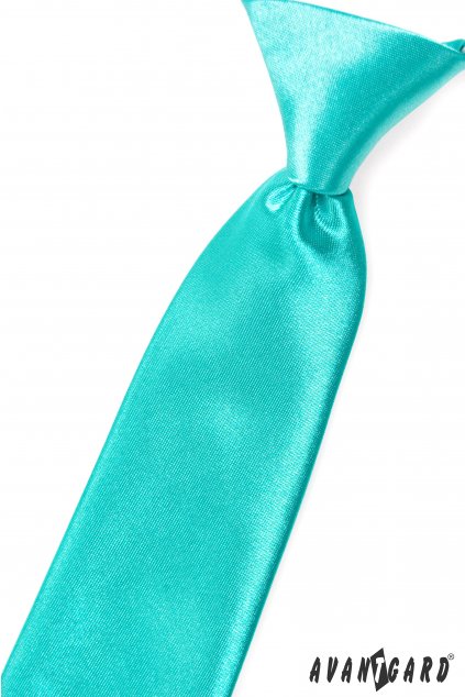Lesklá mátová dětská kravata