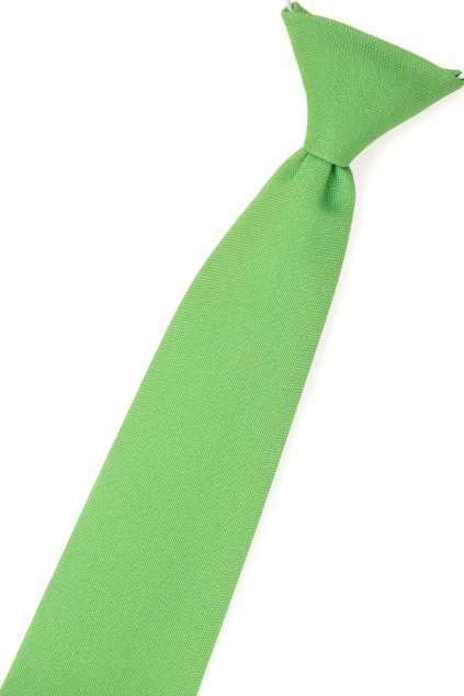 Matná zelená dětská kravata (Velikost délka 31 cm)