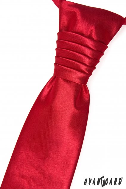 Lesklá červená svatební kravata