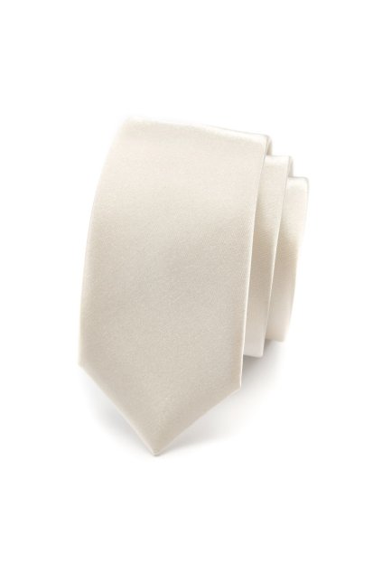 Smetanová slim kravata (Velikost šířka 5 cm)